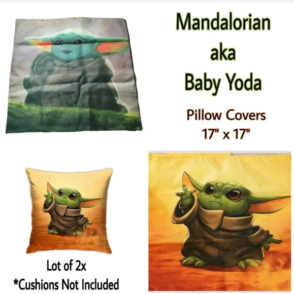 Disney / Star Wars Accents New 2x Mandalorian Baby Yoda Cushion
